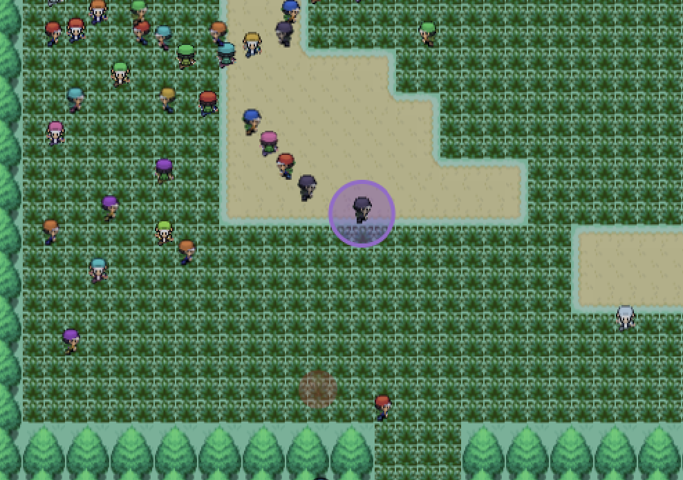World map with the target player highlighted by a purple ring